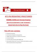 Pass Your 2025 ATI PN Pediatrics Exam with &lpar;3 Set Exams&rpar; Breakdown Qs and Ans from 2023 to Secure Your Pass with Confidence" 