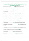 Ornamental And Turfgrass Pest Management Pre-Test Questions And Answers