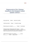 Degenerative Disc Disease Questions And Answers Latest Update &lpar;2025&rpar;&excl;&excl;