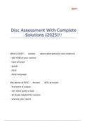Disc Assessment With Complete Solutions &lpar;2025&rpar;&excl;&excl;