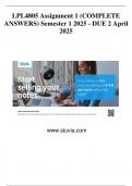 LPL4805 Assignment 1 &lpar;COMPLETE ANSWERS&rpar; Semester 1 2025 - DUE 2 April 2025&period;