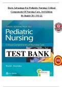 Test Bank for Davis Advantage for Pediatric Nursing&colon; Critical Components of Nursing Care&comma; 3rd Edition