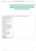 ATI RN COMPREHESIVE PREDICTOR 2024 ACTUAL EXAM COMPLETE 450 QUESTIONS AND CORRECT DETAILED ANSWERS REAL EXAM WITH ALL QUESTIONS TESTED VERIFIED ANSWERS GRADED A&plus;