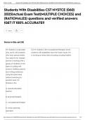 Students With Disabilities CST NYSTCE &lpar;060&rpar; 2025&vert;Actual Exam Test&lpar;MULTIPLE CHOICES&rpar; and &lpar;RATIONALES&rpar; questions and verified answers &vert;GET IT 100&percnt; ACCURATE&excl;&excl;