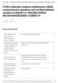 CWEA Collection Systems Maintenance &lpar;2025&rpar; comprehensive questions and verified detailed solutions ALREADY A&plus; GRADED HIGHLY RECOMMENDED&vert;100&percnt; CORRECT&excl;&excl;