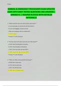 NORMAL & EMERGENCY PROCEDURES EXAM UPDATED EXAM WITH MOST TESTED QUESTIONS AND ANSWERS &vert; GRADED A&plus; &vert; ASSURED SUCCESS WITH DETAILED RATIONALES