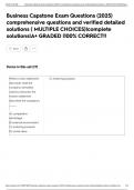 Business Capstone Exam Questions &lpar;2025&rpar; comprehensive questions and verified detailed solutions &lpar; MULTIPLE CHOICES&rpar;&vert;complete solutions&vert;A&plus; GRADED &vert;100&percnt; CORRECT&excl;&excl;