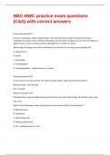 NBC-HWC practice exam questions &lpar;C&S&rpar; with correct answers&period;