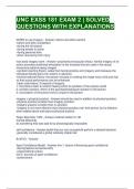 UNC EXSS 181 EXAM 2 &vert; SOLVED QUESTIONS WITH EXPLANATIONS 