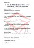 Georgia DDA 6-Hour Defensive Driver & Driver Improvement Exam Study Guide 2025