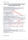 Basic Driver Improvement Exam Study Guide UPDATED 2025