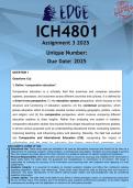 ICH4801 Assignment 3 &lpar;ANSWERS&rpar; 2025 - DISTINCTION GUARANTEED