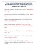 PCAB-AMO TEST EXAM 2025 ACTUAL EXAM  QUESTIONS WITH 100&percnt; CORRECT SOLUTIONS &vert;  GUARANTEED SUCCESS 