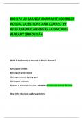 BIO 172 UH MANOA EXAM WITH CORRECT ACTUAL QUESTIONS AND CORRECTLY WELL DEFINED ANSWERS LATEST 2025 ALREADY GRADED A&plus;     