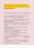 PRINCIPLES OF REAL ESTATE 2 Champions Exam Questions and Answers Latest Versions 2025 top rated