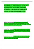 MISSOURI TITLE PRODUCER EXAM WITH CORRECT ACTUAL QUESTIONS AND CORRECTLY WELL DEFINED ANSWERS LATEST 2025 ALREADY GRADED A&plus;      