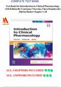 Test Bank for Introduction to Clinical Pharmacology&comma; 11th Edition by Constance G&period; Visovsky&period;LATEST UPDATED EDITION