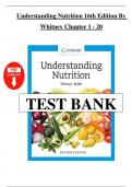 TEST BANK Understanding Nutrition 16th Edition Ellie Whitney All Chapters 1 - 20