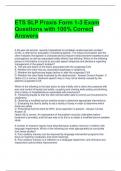 ETS SLP Praxis Form 1-3 Exam Questions with 100&percnt; Correct Answers 