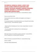 PN MEDICAL SURGICAL EXAM 2 LATEST 2025 ACTUAL EXAM&vert; COMPLETE QUESTIONS AND CORRECT DETAILED ANSWERS &lpar;VERIFIED ANSWERS&rpar; ALREADY GRADED A&plus;&vert; PN MEDICAL SURGICAL EXAM PREP&vert;&vert; BRAND NEW&excl;&excl;
