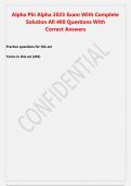 Alpha Phi Alpha 2025 Exam With Complete Questions and Answers