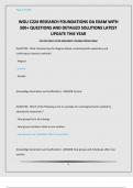 WGU C224 RESEARCH FOUNDATIONS OA EXAM WITH 500&plus; QUESTIONS AND DETAILED SOLUTIONS LATEST UPDATE THIS YEAR
