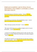  PORTAGE LEARNING A&P II&colon; FINAL EXAM QUESTIONS AND CORRECT ANSWERS &vert; LATEST 2025-2026 UPDATE