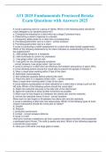 ATI 2025 Fundamentals Proctored Retake Exam Questions with Answers 2025