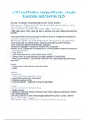 ATI Adult Medical Surgical Retake 1 hayisi Questions and Answers 2025