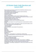 ATI Retake Study Guide Questions and Answers 2025