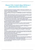 Pharm CMS &lpar; UnitekCollege 2025&rpar;term 3 pakkk Questions with Answers