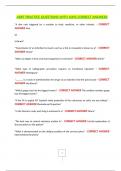 ARRT PRACTICE QUESTIONS WITH 100&percnt; CORRECT ANSWERS