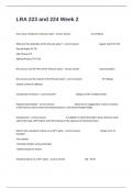 LRA 223 and 224 Week 2 Proctored Exam Complete Solutions 100&percnt; Verified Answers&period;