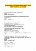 MUSIC 2MT3 MIDTERM 1 EXAM QUESTIONS WITH VERIFIED ANSWERS
