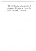 TEST BANK For Alcamos Fundamentals of  Microbiology 12th Edition by Pommerville  Verified Chapter's 1 - 27 Complete-solutions 