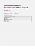 INSTRUCTOR&rsquo;S SOLUTION MANUAL  The Leadership Experience 8th Edition by Richard L&period; Daft All Chapter 1-15