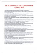 VN 36 Med Surg II Test 5 Questions with Answers 2025
