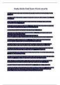 Study Guide Final Exam Vivint security
