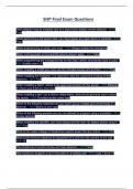 SHP Final Exam Questions