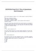 ECP3704 Final Ch 2 Thru 6 Questions And Answers