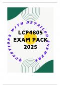 LCP4805 EXAM PACK 2025 - QUESTIONS AND ANSWERS