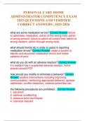 PERSONAL CARE HOME ADMINISTRATOR COMPETENCY EXAM 2025 QUESTIONS AND VERIFIED CORRECT ANSWERS &vert; 2025-2026