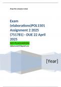 Exam &lpar;elaborations&rpar; POL1501 Assignment 2 2025 &lpar;751781&rpar; - DUE 22 April 2025      Course &bull;&Tab;Crime Prevention Principles for Policing IA &lpar;POL1501&rpar; &bull;&Tab;Institution