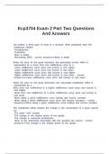 Ecp3704 Exam 2 Part Two Questions And Answers