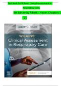 Test Bank for Wilkins&rsquo; Clinical Assessment in  Respiratory Care&comma; 9th Edition by Albert J&period; Heuer&comma; Chapters 1  - 21