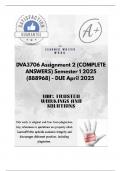 DVA3706 Assignment 2 &lpar;COMPLETE ANSWERS&rpar; Semester 1 2025 &lpar;888968&rpar; - DUE April 2025&semi;100&percnt; trusted&comma; comprehensive and complete reliable solution with clear explanation