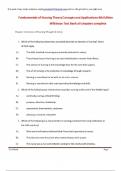 Fundamentals of Nursing Theory Concepts and Applications 4th Edition Wilkinson Test Bank all chapters complete