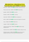 BMS 300 FINAL  UPDATED ACTUAL     Exam Questions and CORRECT Answers 