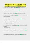 BMS 301 EXAM 1 UPDATED ACTUAL   Exam Questions and CORRECT Answers