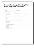 Transaction Comps Modeling Wall Street Prep Exam&vert;Answered 100&percnt; Correctly